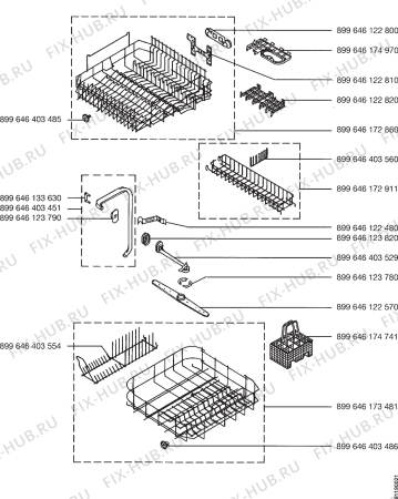 Взрыв-схема посудомоечной машины Electrolux ESF670K - Схема узла Section 3